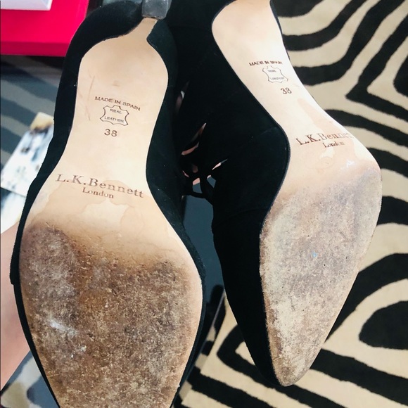 L.K. Bennett Suede Lace Up Heels - Picture 6 of 6